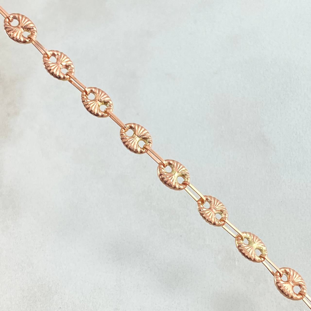 Cadena GC 10.65gr / 60cm / 5.5mm Diamantada Oro Rosa 18K ©