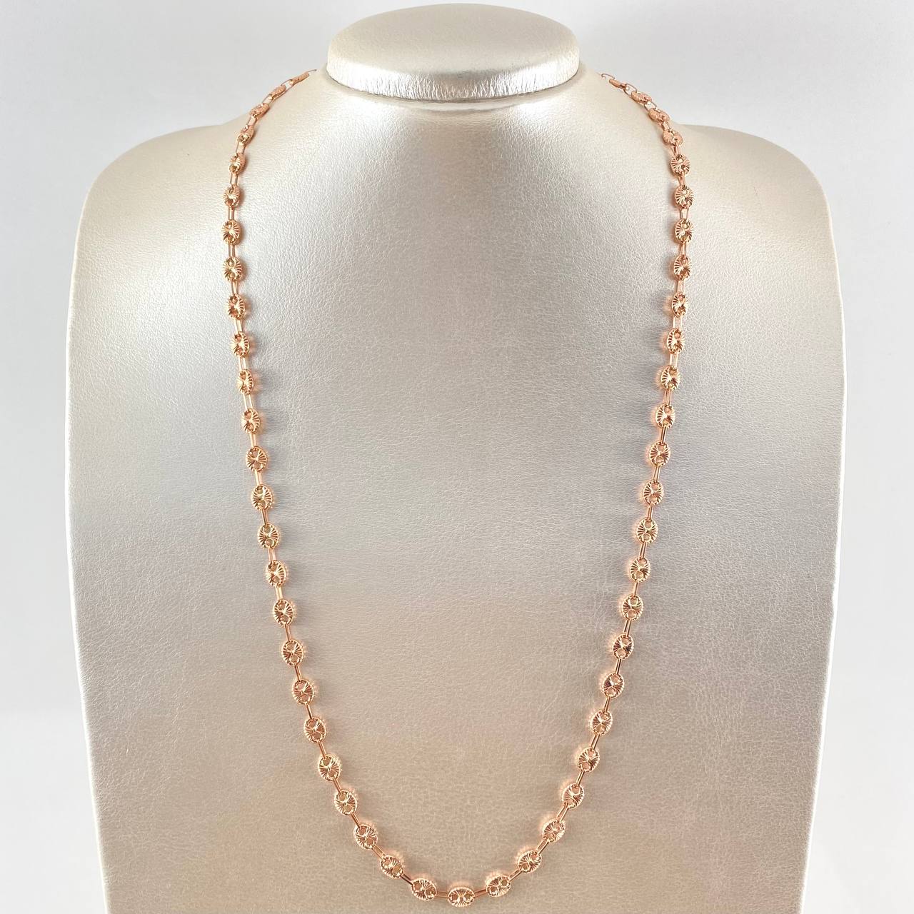Cadena GC 10.65gr / 60cm / 5.5mm Diamantada Oro Rosa 18K ©