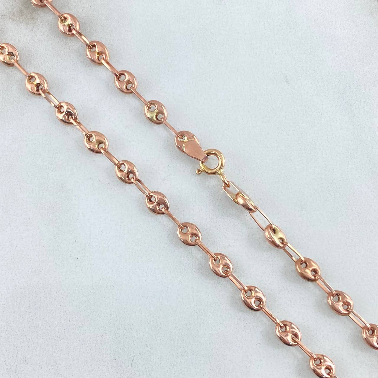 Cadena GC 6gr / 50cm / 4.1mm Lisa Oro Rosa 18K