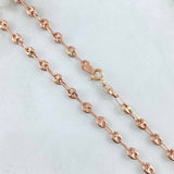 Cadena GC 7.5gr / 60cm / 4.1mm Lisa Oro Rosa 18K