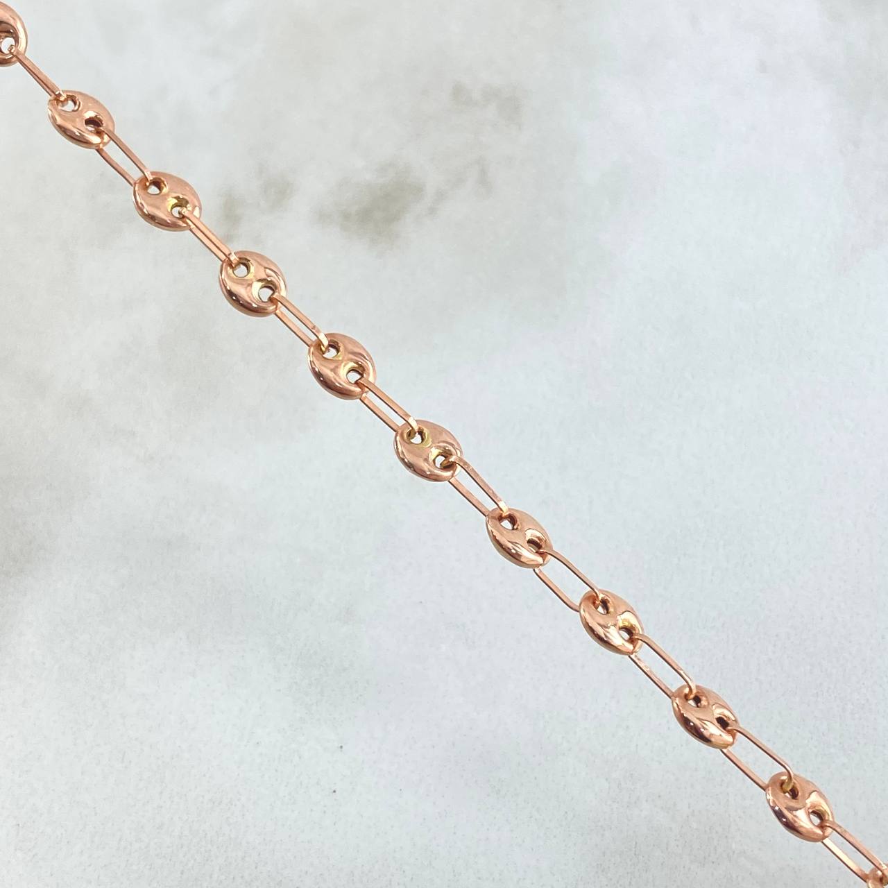 Cadena GC 6gr / 50cm / 4.1mm Lisa Oro Rosa 18K