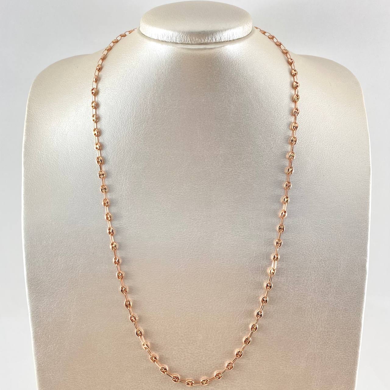 Cadena GC 7.5gr / 60cm / 4.1mm Lisa Oro Rosa 18K
