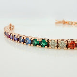 Pulso Tennis 13gr / 16.7cm / 3.5mm Oro Rosa 18K $