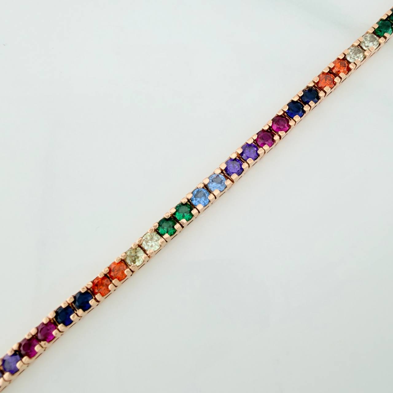 Pulso Tennis 13gr / 16.7cm / 3.5mm Oro Rosa 18K $