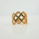 Anillo Lineas Cruzadas 5.2gr / T6 1/2 / Oro Amarillo 18K