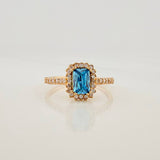Anillo Halo Marquesina 2.75gr / T7 / Oro Amarillo 18K $