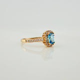 Anillo Halo Marquesina 2.75gr / T7 / Oro Amarillo 18K $
