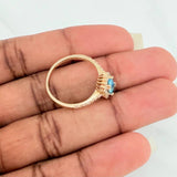 Anillo Halo Marquesina 2.75gr / T7 / Oro Amarillo 18K $