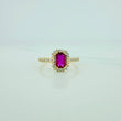 Anillo Halo Marquesina 2.6gr / T7 1/4 / Oro Amarillo 18K