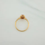 Anillo Halo Marquesina 2.6gr / T7 1/4 / Oro Amarillo 18K