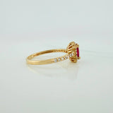 Anillo Halo Marquesina 2.6gr / T7 1/4 / Oro Amarillo 18K