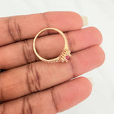 Anillo Halo Marquesina 2.6gr / T7 1/4 / Oro Amarillo 18K