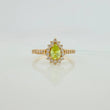 Anillo Solitario Halo Gota 2.25gr / T6 / Oro Amarillo 18K $