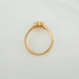 Anillo Solitario Halo Gota 2.25gr / T6 / Oro Amarillo 18K $