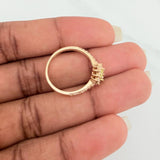 Anillo Solitario Halo Gota 2.25gr / T6 / Oro Amarillo 18K $