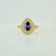 Anillo Halo Gota 2.35gr / T5 3/4 / Oro Amarillo 18K