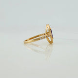 Anillo Halo Gota 2.35gr / T5 3/4 / Oro Amarillo 18K