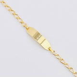 Pulso Bebé Placa Rectangular 1.1gr / 15.5cm / 2.4mm Oro Amarillo 18K *