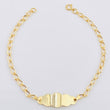 Pulso Bebé Espiga Placa Nube 1.15gr / 16cm / 2.5mm Oro Amarillo 18K *