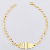 Pulso Bebé Espiga Placa Nube 1.15gr / 16cm / 2.5mm Oro Amarillo 18K *