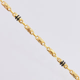 Pulso Rustico Cilindro Diamantado 5.15gr / 21.5cm / 3.9mm Oro Amarillo 18K *