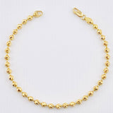 Pulso Militar Diamantado 5.2gr / 18cm / 3.3mm Oro Amarillo 18K *