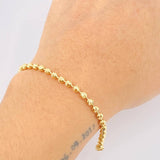 Pulso Militar Diamantado 5.2gr / 18cm / 3.3mm Oro Amarillo 18K *