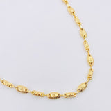 Cadena Rustica Cilindros Coronas 14.05gr / 65cm / 5.3mm Oro Amarillo 18K *