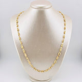 Cadena Rustica Cilindros Coronas 14.05gr / 65cm / 5.3mm Oro Amarillo 18K *