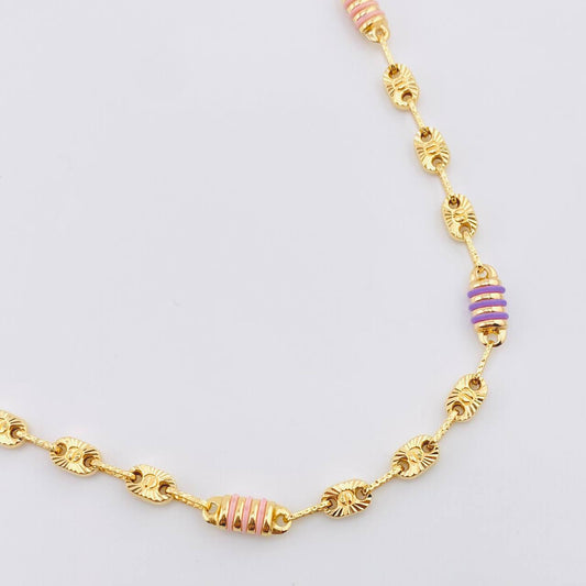 Cadena Rustica cauchos 12.9gr / 60cm / 5.1mm Oro Amarillo 18K *