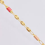 Cadena Rustica cauchos 12.9gr / 60cm / 5.1mm Oro Amarillo 18K *