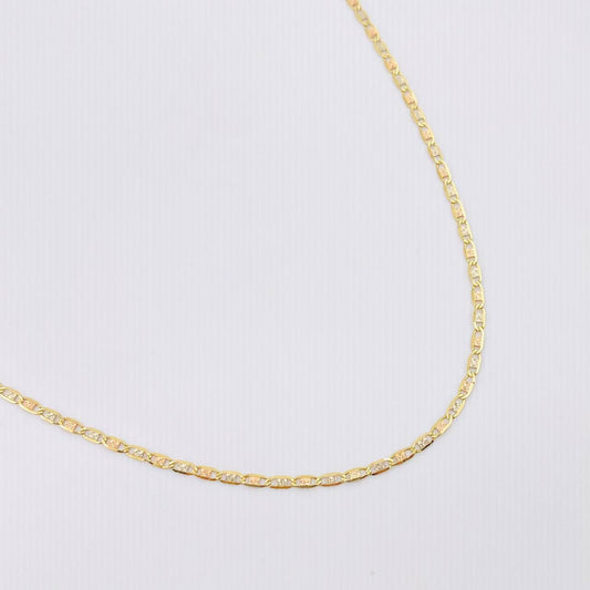 Cadena Plana Diamantada 1.45gr / 35cm / 1.6mm Tres Oros +3 18K *