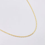 Cadena Plana Diamantada 1.45gr / 35cm / 1.6mm Tres Oros +3 18K *