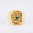 Anillo Recuadro Hexagonal Mate 3.75gr / T9 / Oro Amarillo 18K