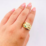 Anillo Palma Quimbaya 4.05gr / T8 1/4 / Oro Amarillo 18K