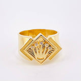 Anillo Rombo Corona 5.15gr / T10 3/4 / Oro Amarillo 18K *