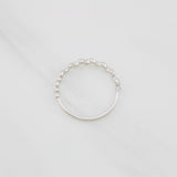 Anillo Churumbela Hojas Esmeralda 0.02pts 0.9g / T6 3/4 Plata 925