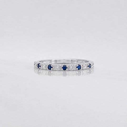 Anillo Churumbela Zafiro 0.19pts 1.25g / T6 3/4 Plata 925