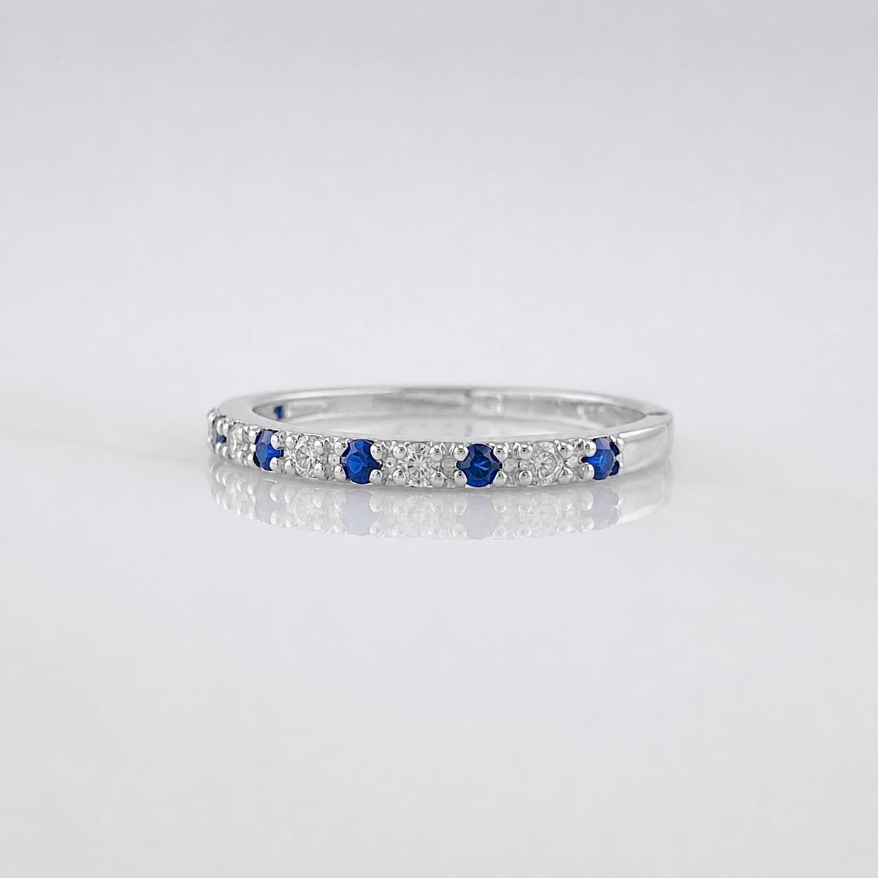 Anillo Churumbela Zafiro 0.19pts 1.25g / T6 3/4 Plata 925
