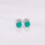 Topos Tres Garras Esmeralda 50pts 0.75g / 4.37mm Plata 925
