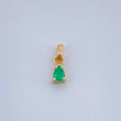 Dije Lagrima Esmeralda 0.3gr / 1cm / Oro Amarillo 18K %