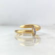 Anillo Clavo 6.95gr / T10 1/2 / Circones Blancos Dos Oros Amarillo Blanco *