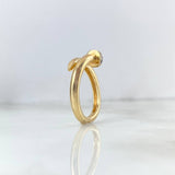 Anillo Clavo 6.95gr / T10 1/2 / Circones Blancos Dos Oros Amarillo Blanco *