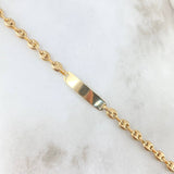 Pulso Bebé GC 2.95gr / 15cm / 4.2mm Placa Rectangular Ovalada Oro Amarillo