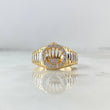 Anillo Correa Corona RX 6gr / T11 1/4 / Circones Blancos Dos Oros Amarillo Blanco