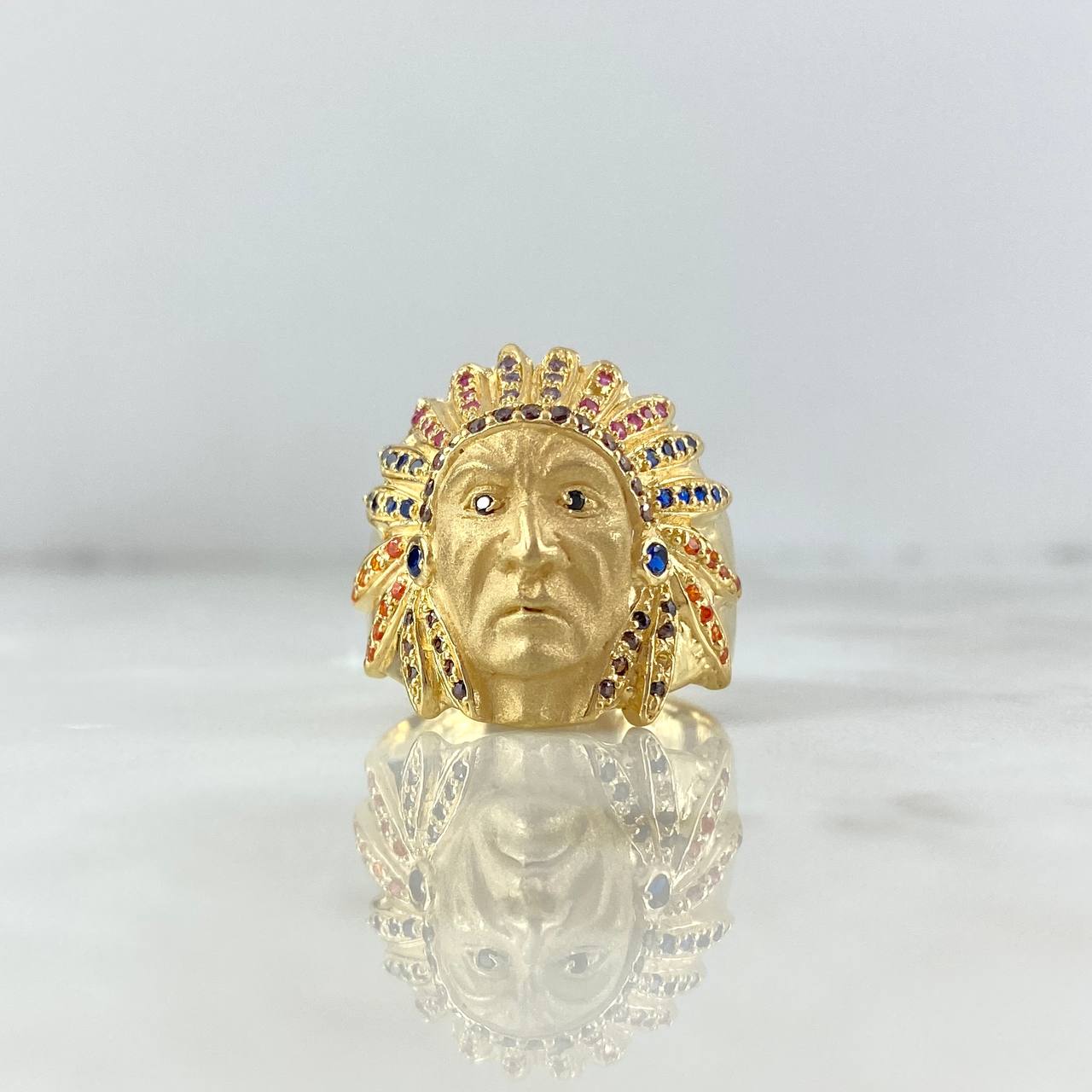 Anillo Indio 6.4gr / T10 / Circones Colores Azules Oro Amarillo