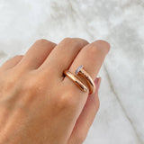 Anillo Clavo 6.3gr / T10 / Circones Blancos Oro Rosa