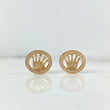 Topos Circulo Corona RX 2.9gr / Circones Blancos Oro Amarillo ©