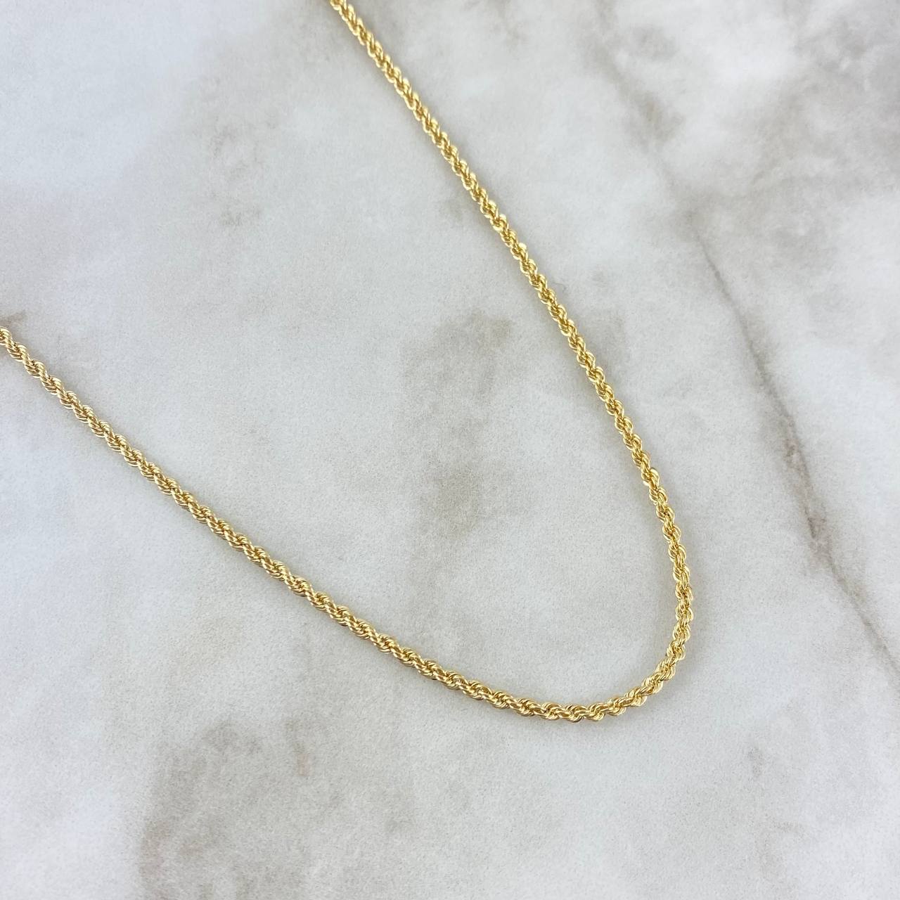 Cadena Lazo 2.95gr / 50cm / 2.2mm Oro Amarillo +3
