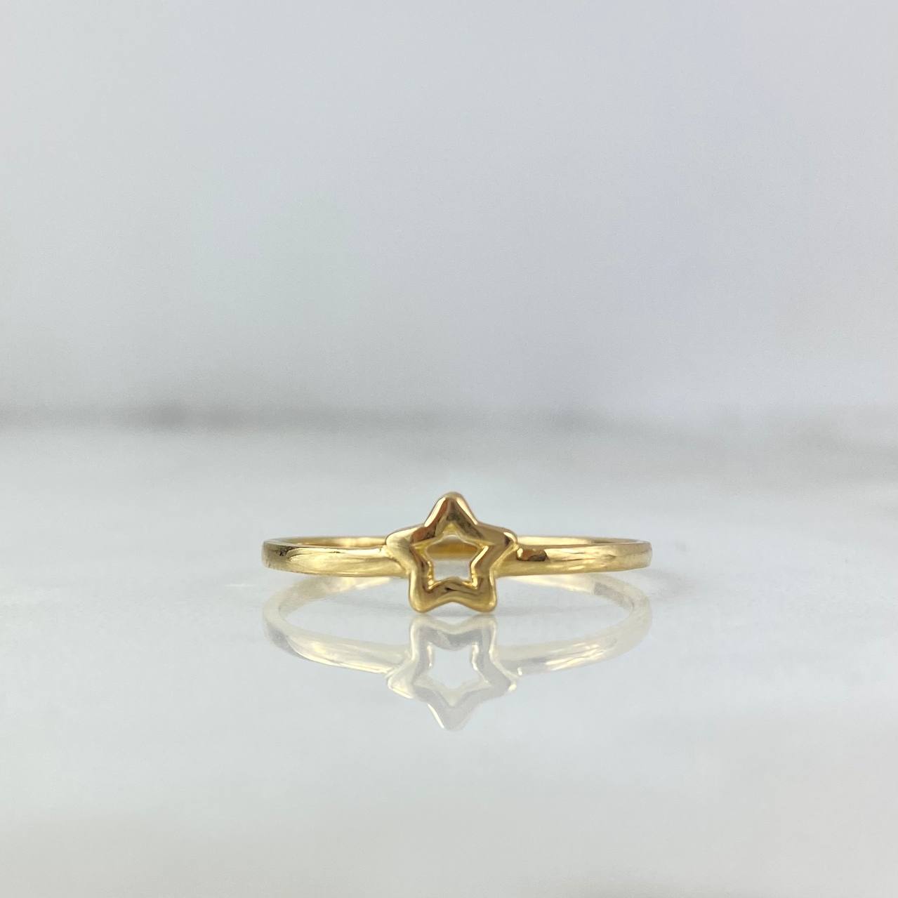 Anillo Estrella 1.35gr / T8 1/4 / Oro Amarillo *